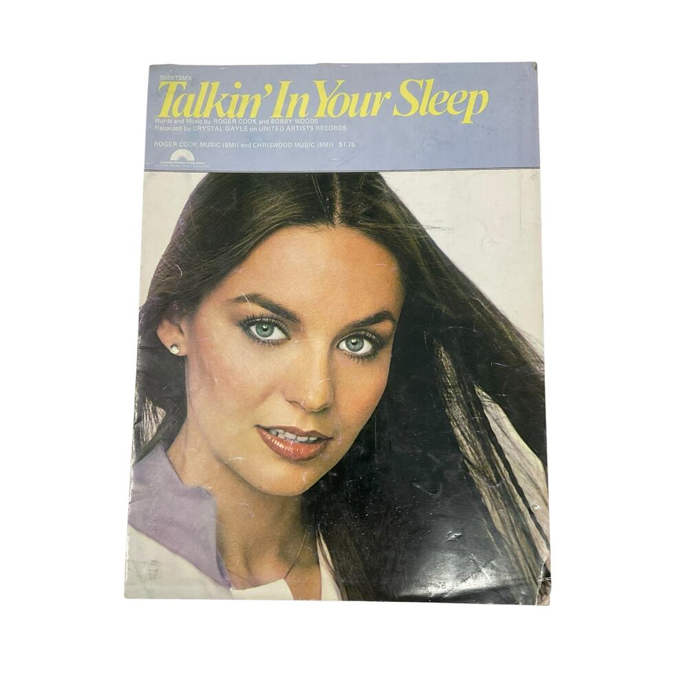 Talkin In Your Sleep Sheet Music‎ Crystal Gayle Roger Cook Bobby Woods